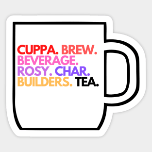 Lovely cuppa tea. Sticker